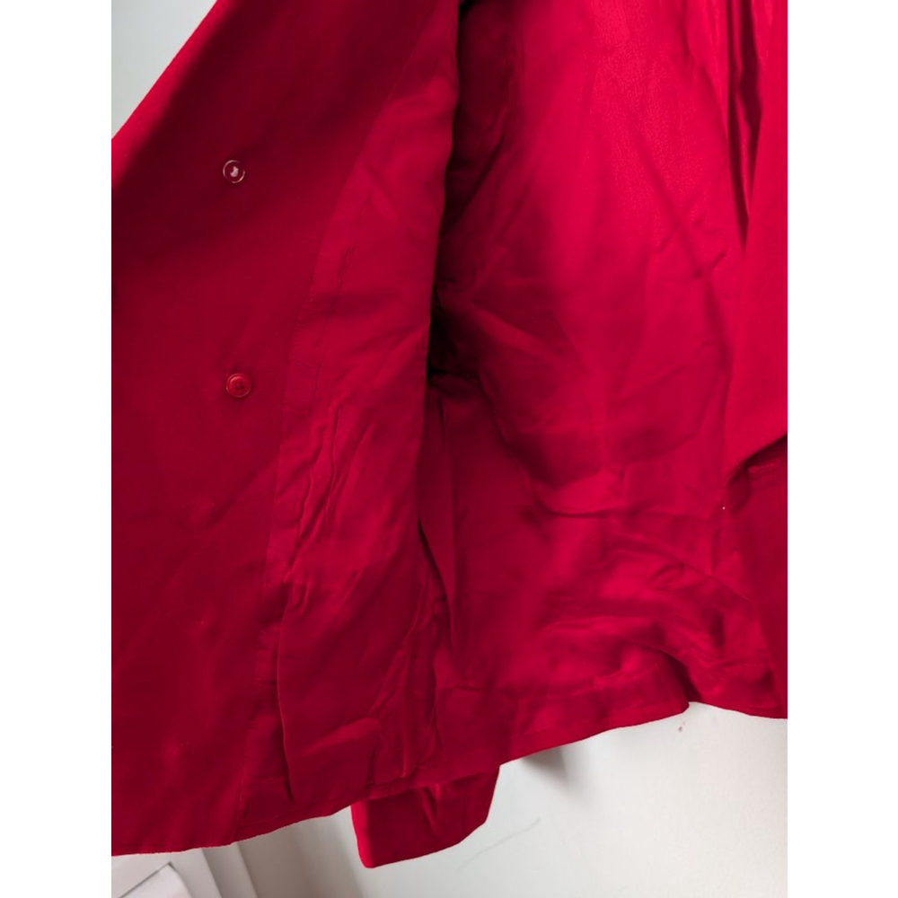 Kasper ASL Red Double Breasted Blazer Gold Buttons - Picture 5 of 11